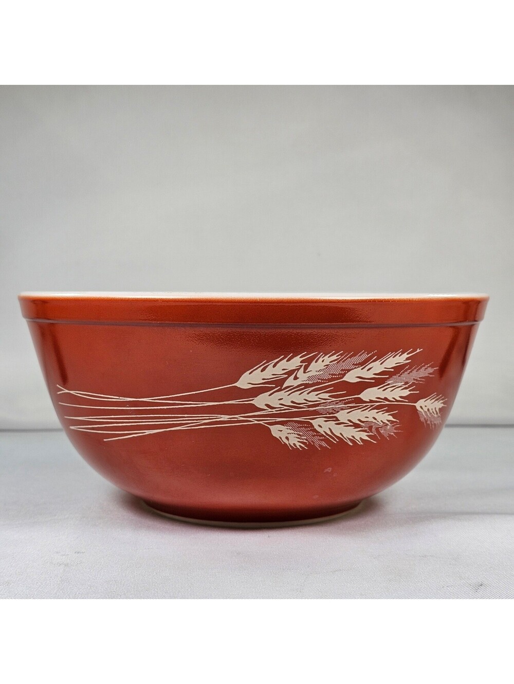 Vintage Pyrex 403 Autumn Harvest Wheat Burnt Orange Mixing Bowl 2.5l USA